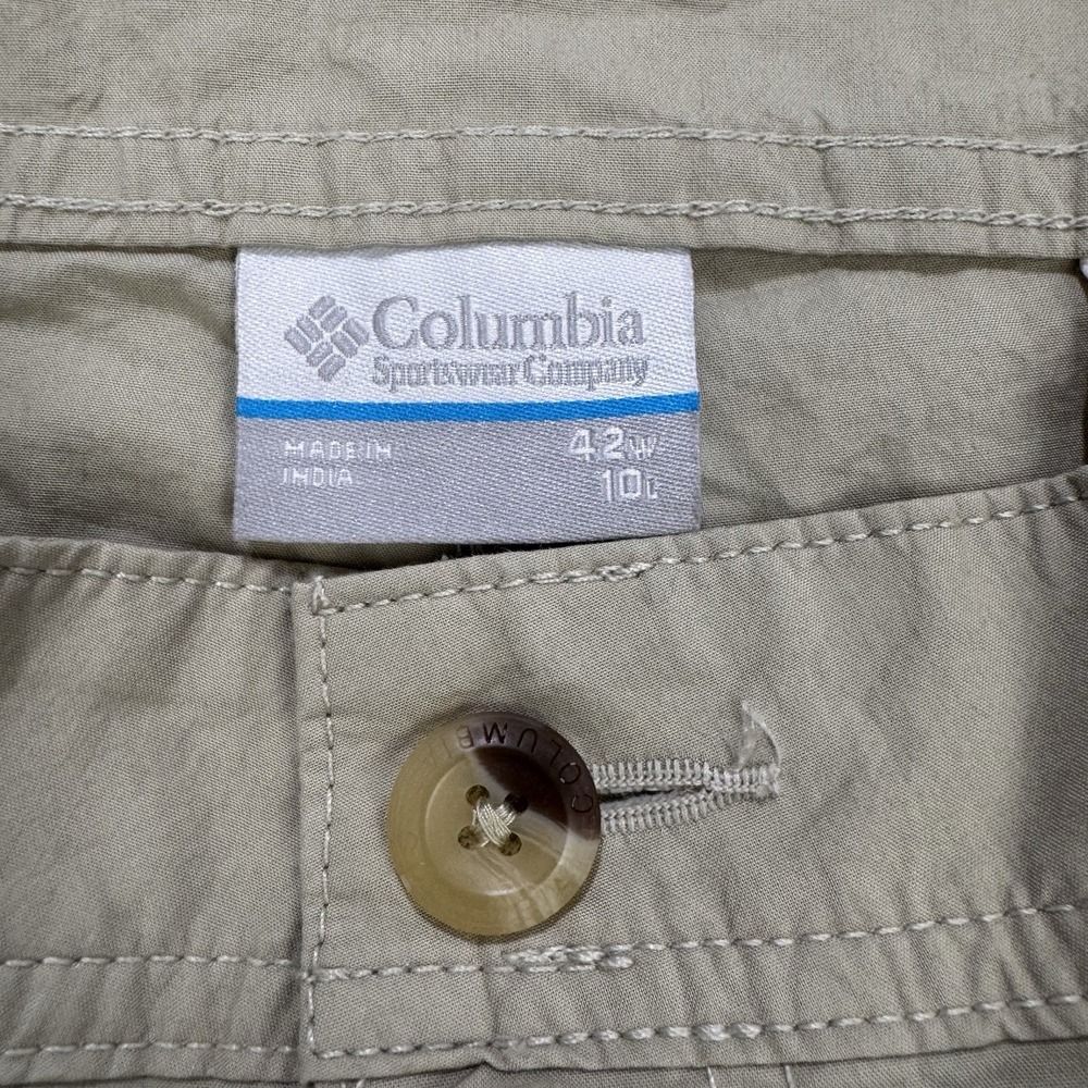 Columbia Washed Out 10" Inseam 100% Cotton Mens 42 Khaki Chino Shorts NWT - Picture 2 of 6